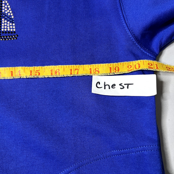 Tia Designs Medium Cotton Jacket Embellished Rhinestones Zip Sailboats Nautical - Picture 10 of 15